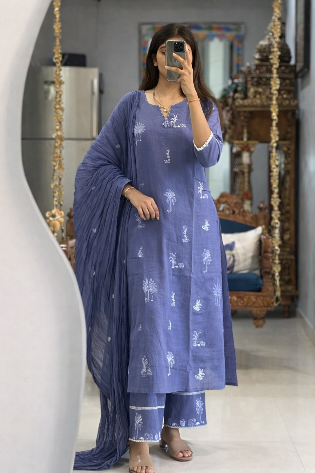 Premium Designer Kurti Set with Pants & Dupatta