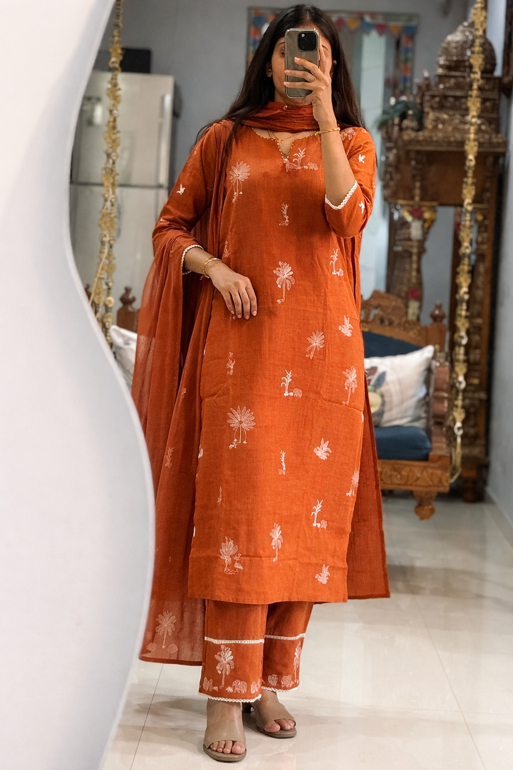 Premium Designer Kurti Set with Pants & Dupatta